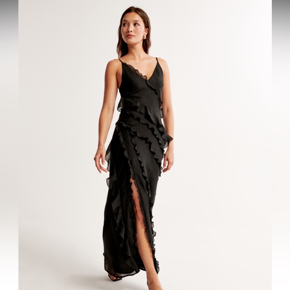 Abercrombie Draped Ruffle Maxi Dresss